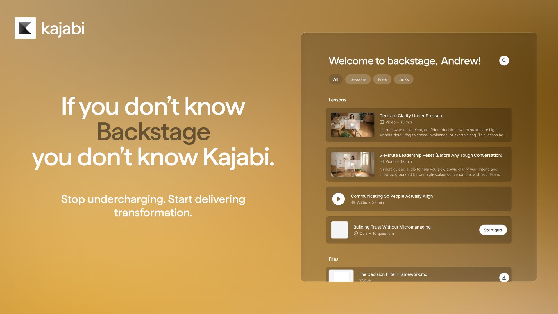 Kajabi Just Launched Backstage 