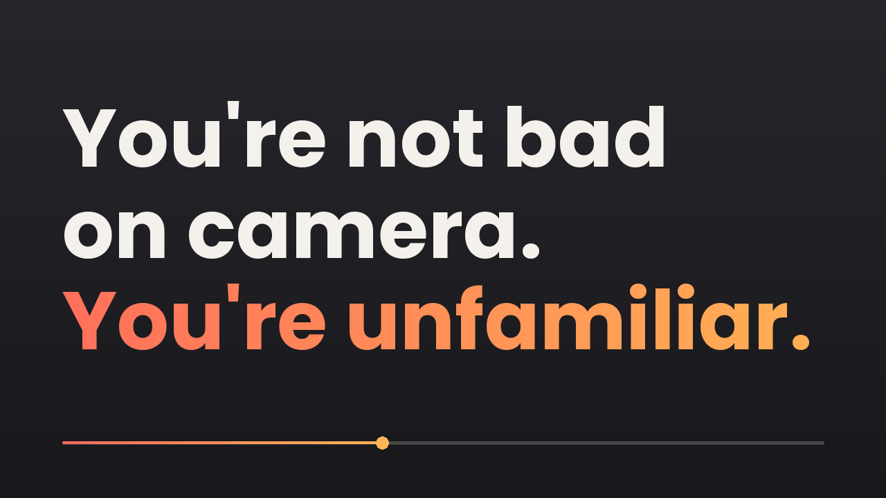 Why You Can't Watch Yourself Back
