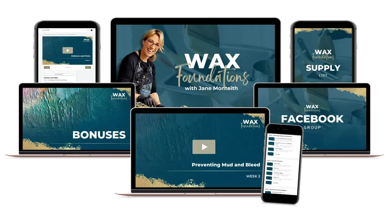 wax foundations encaustic art online course for artists content on computer screens