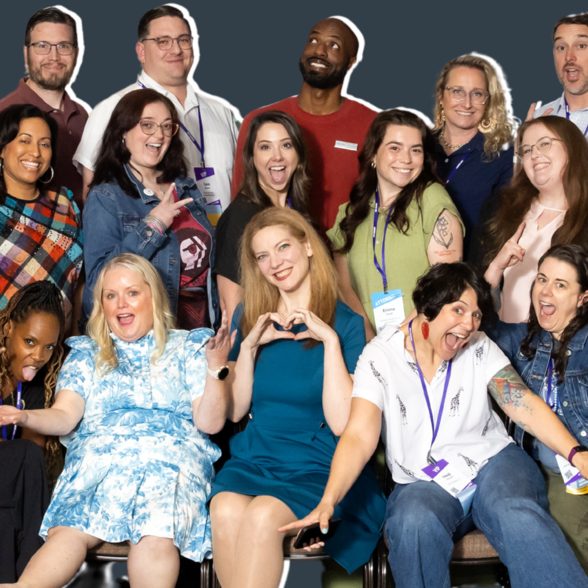 A picture of people in the Government Social Media Association smiling at a camera.
