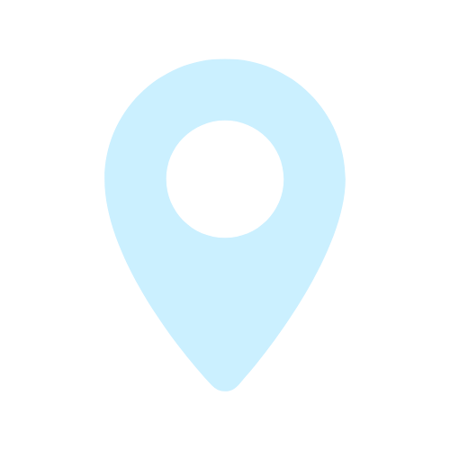 A light blue location pin icon.