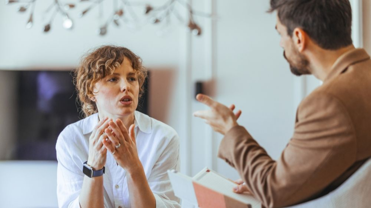 man woman discussion