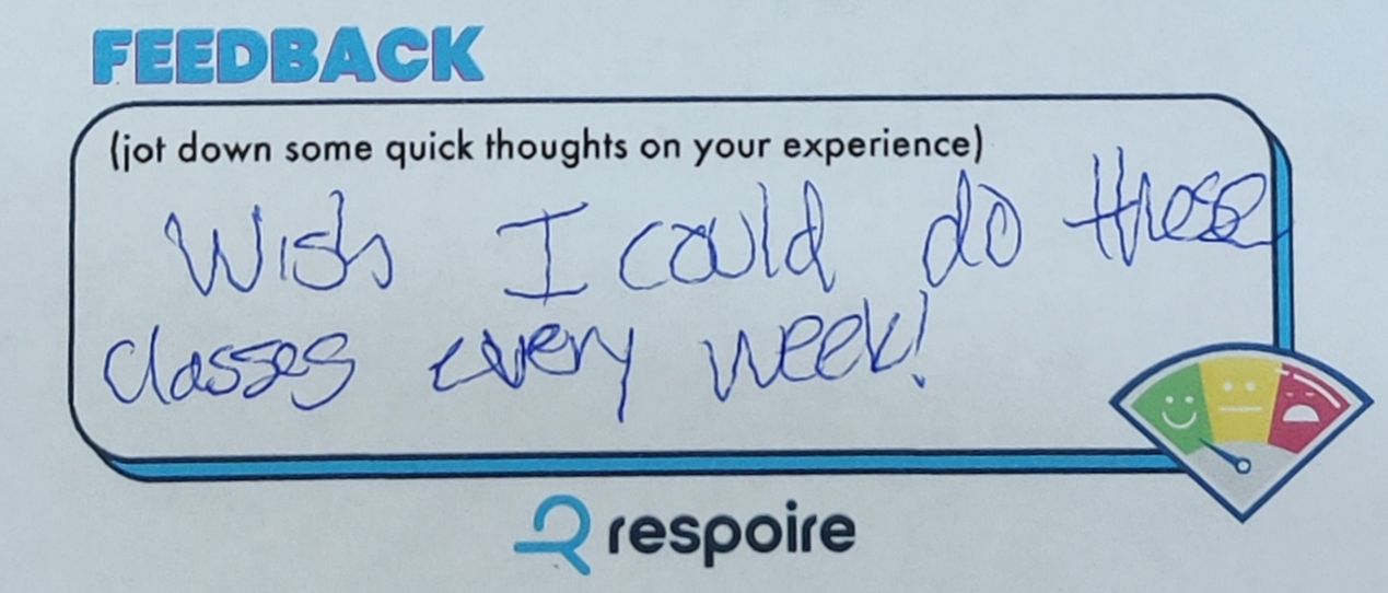 "Wish I could do these classes every week!"