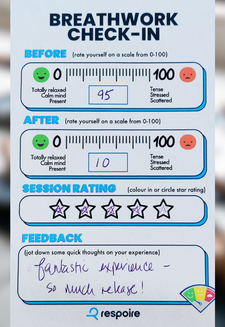 "Fantastic experience - so much release!"