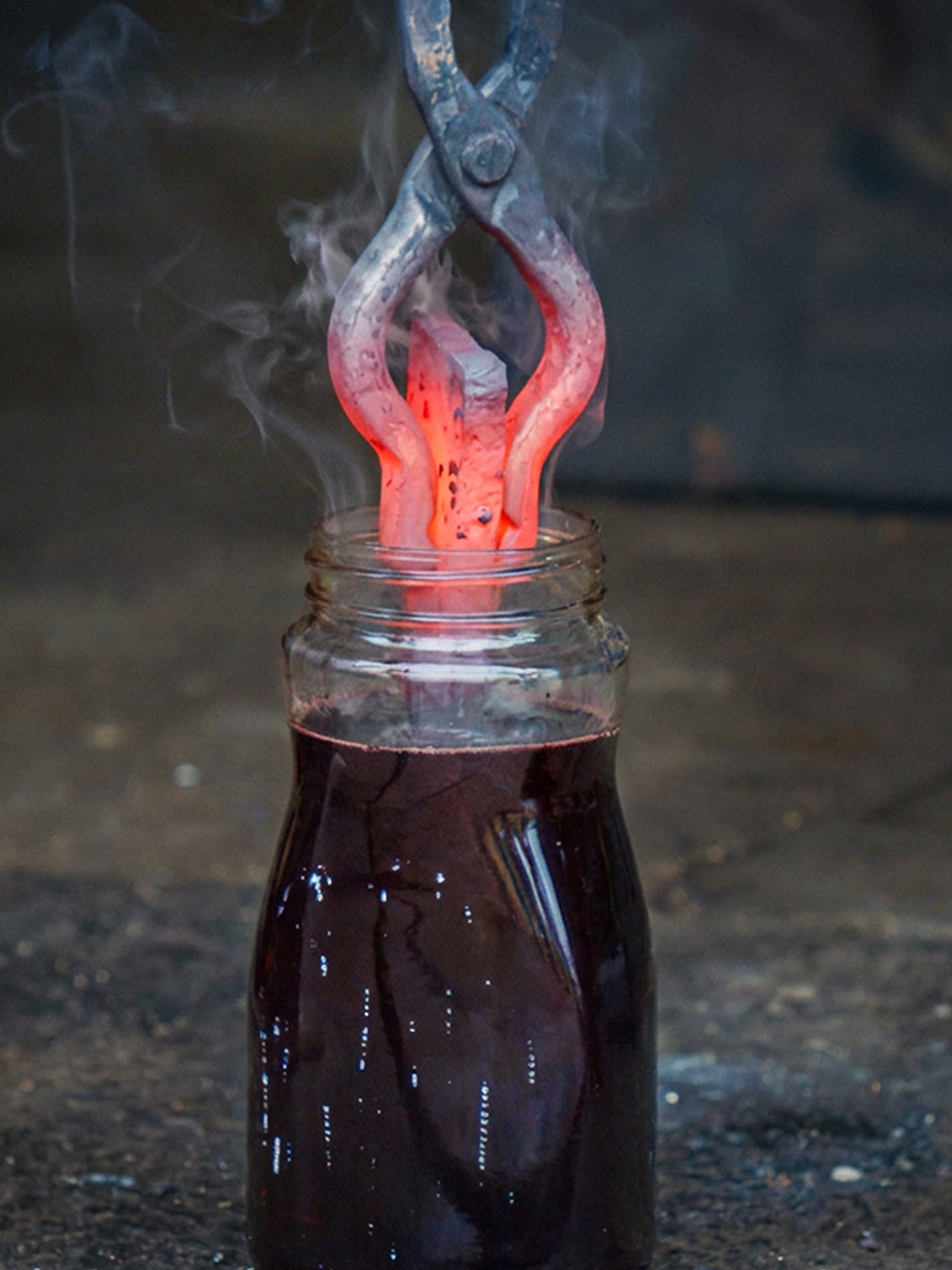 Hot blade quench during heat treat
