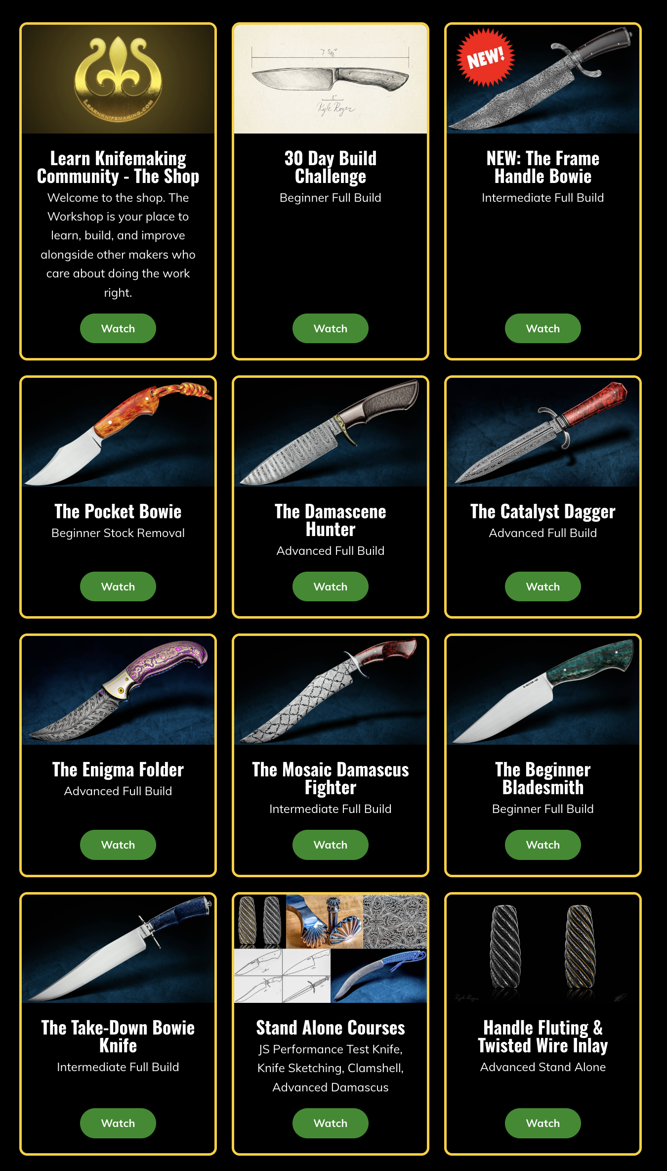 Learn Knifemaking course library preview