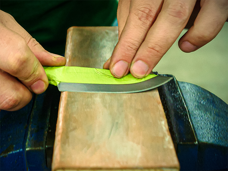 Final edge sharpening