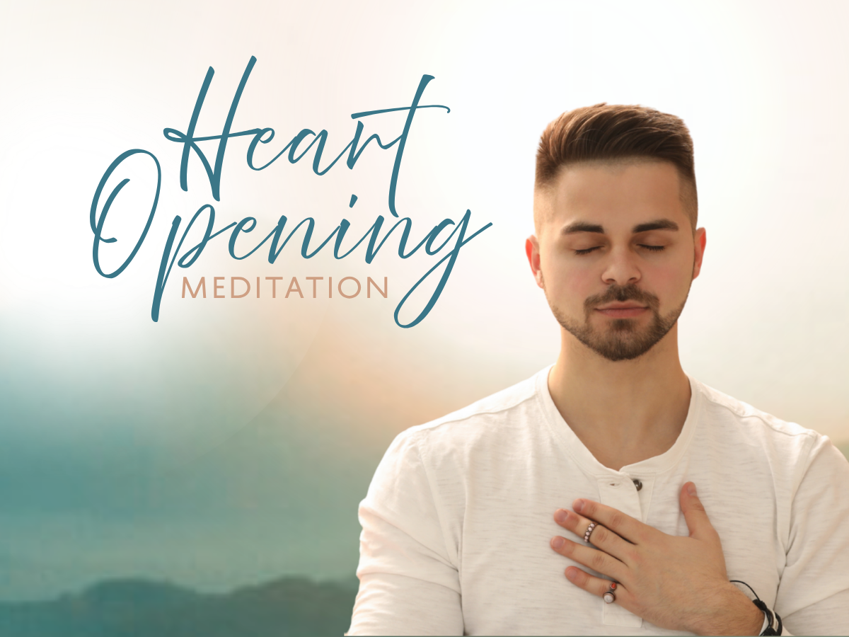 A young man places a hand on his heart and tunes in.