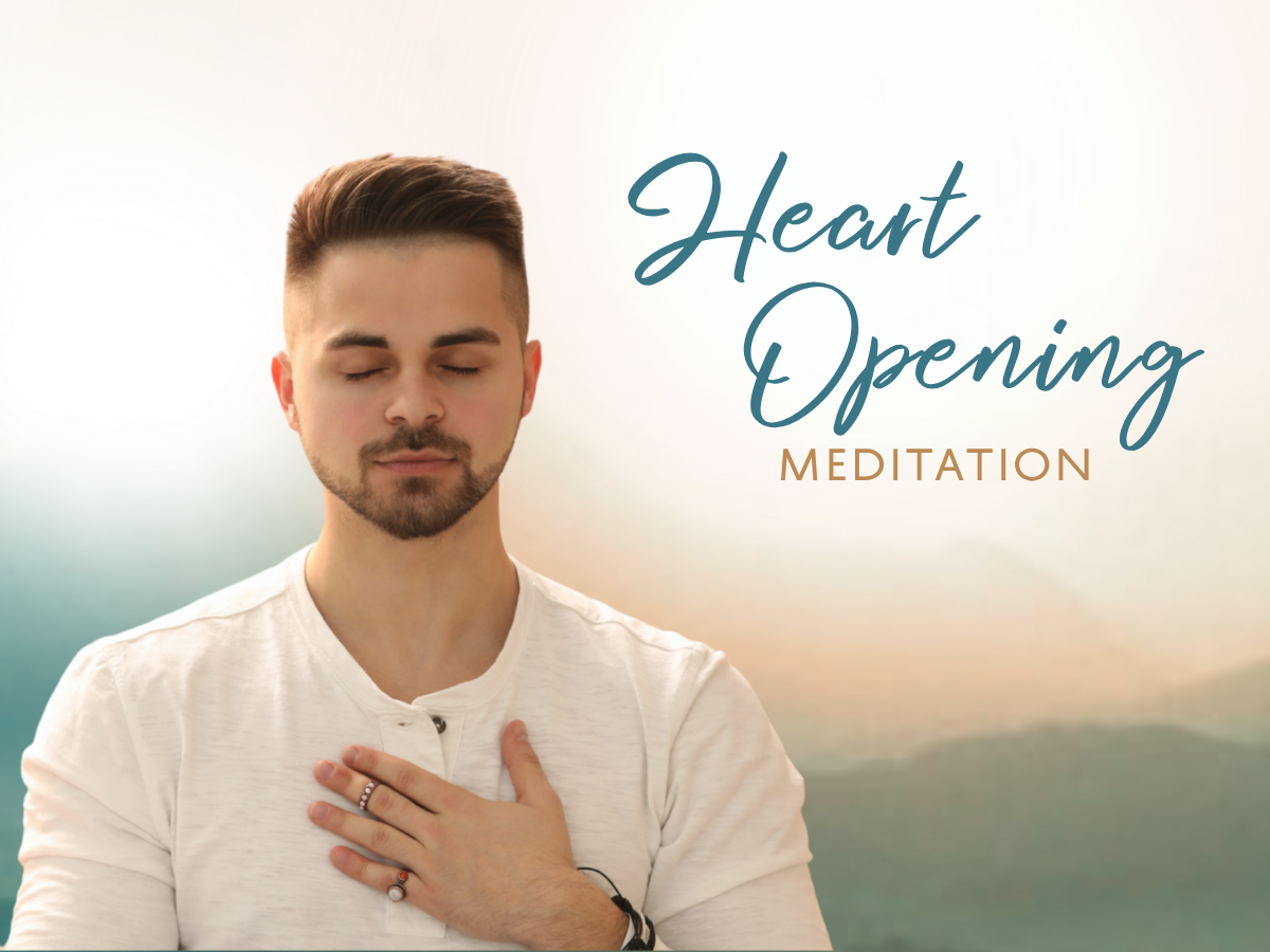 A young man places a hand on his heart and tunes in.