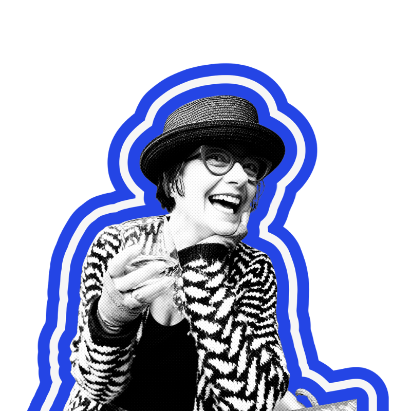 Sherry Richert Belul, halftone cutout