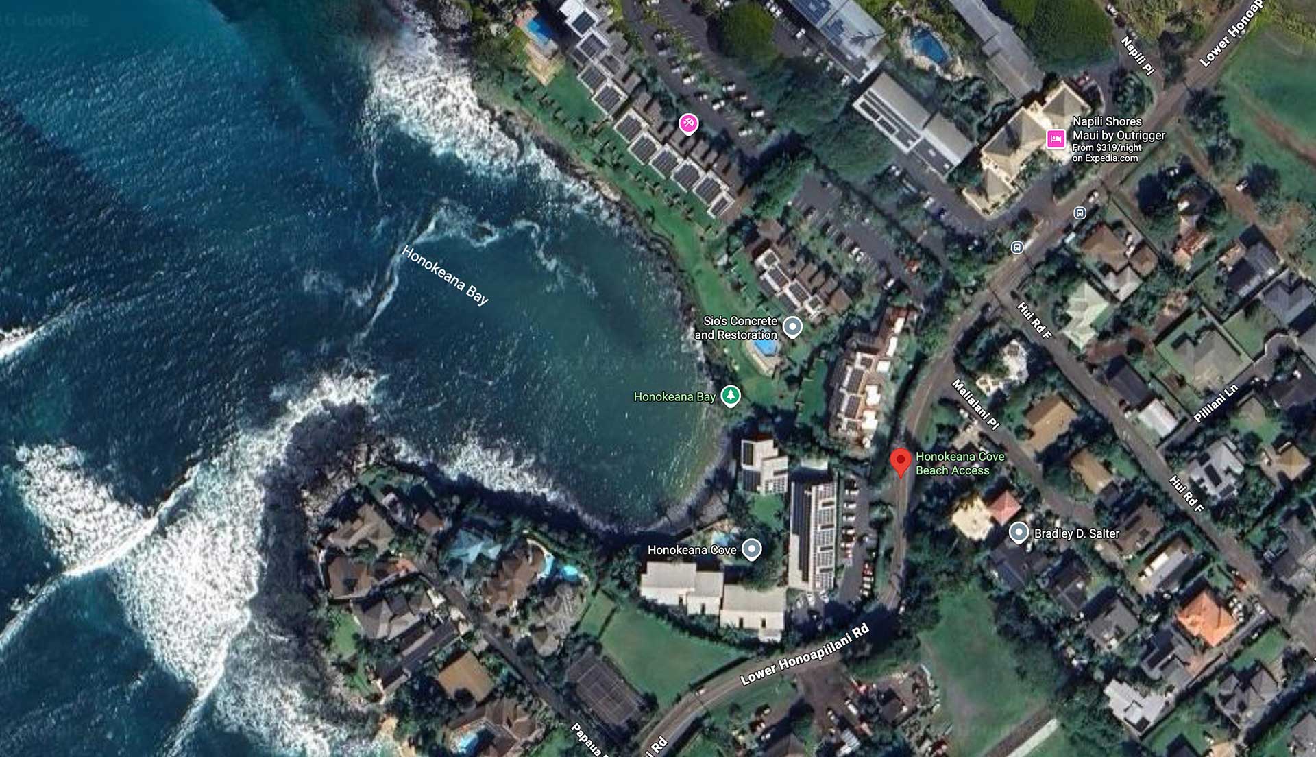 Honokeana Cove, Maui - Hawaii Map