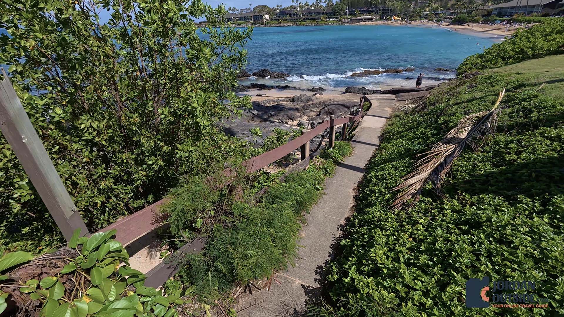 Sidewalk down to Napili Bay Beach, Maui