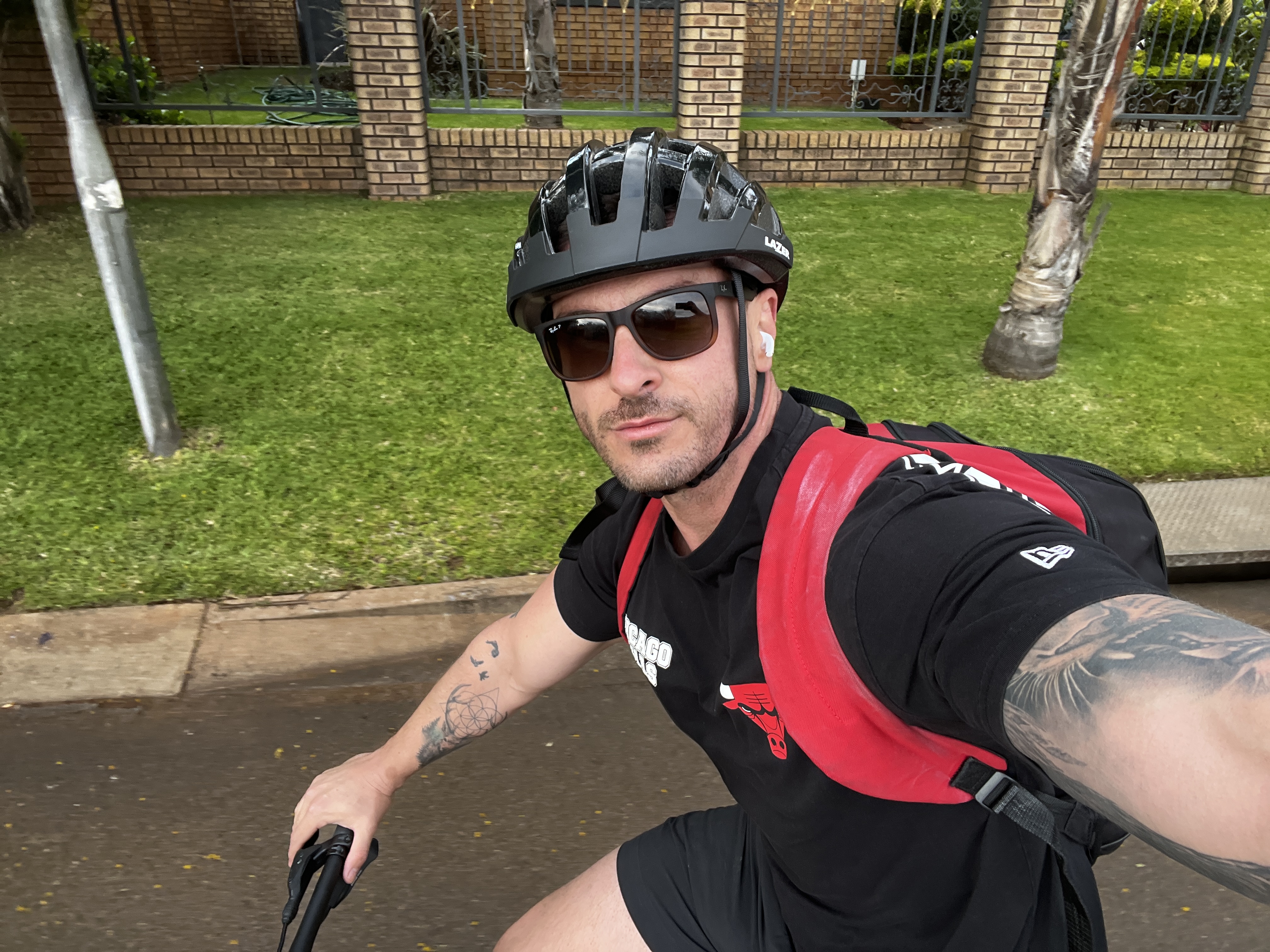 Jacque Visagie on a cycle ride