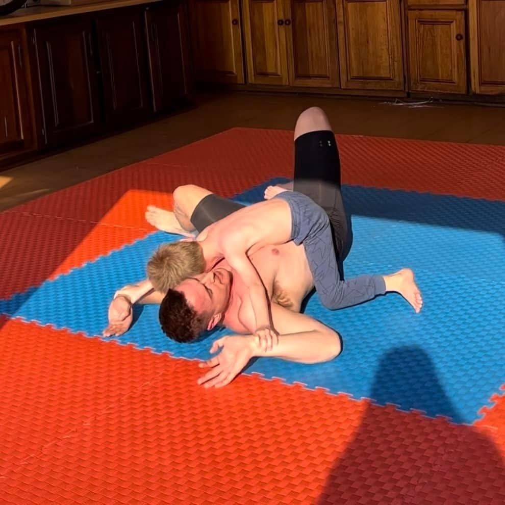 Jacque and Luke enjoying a playful moment