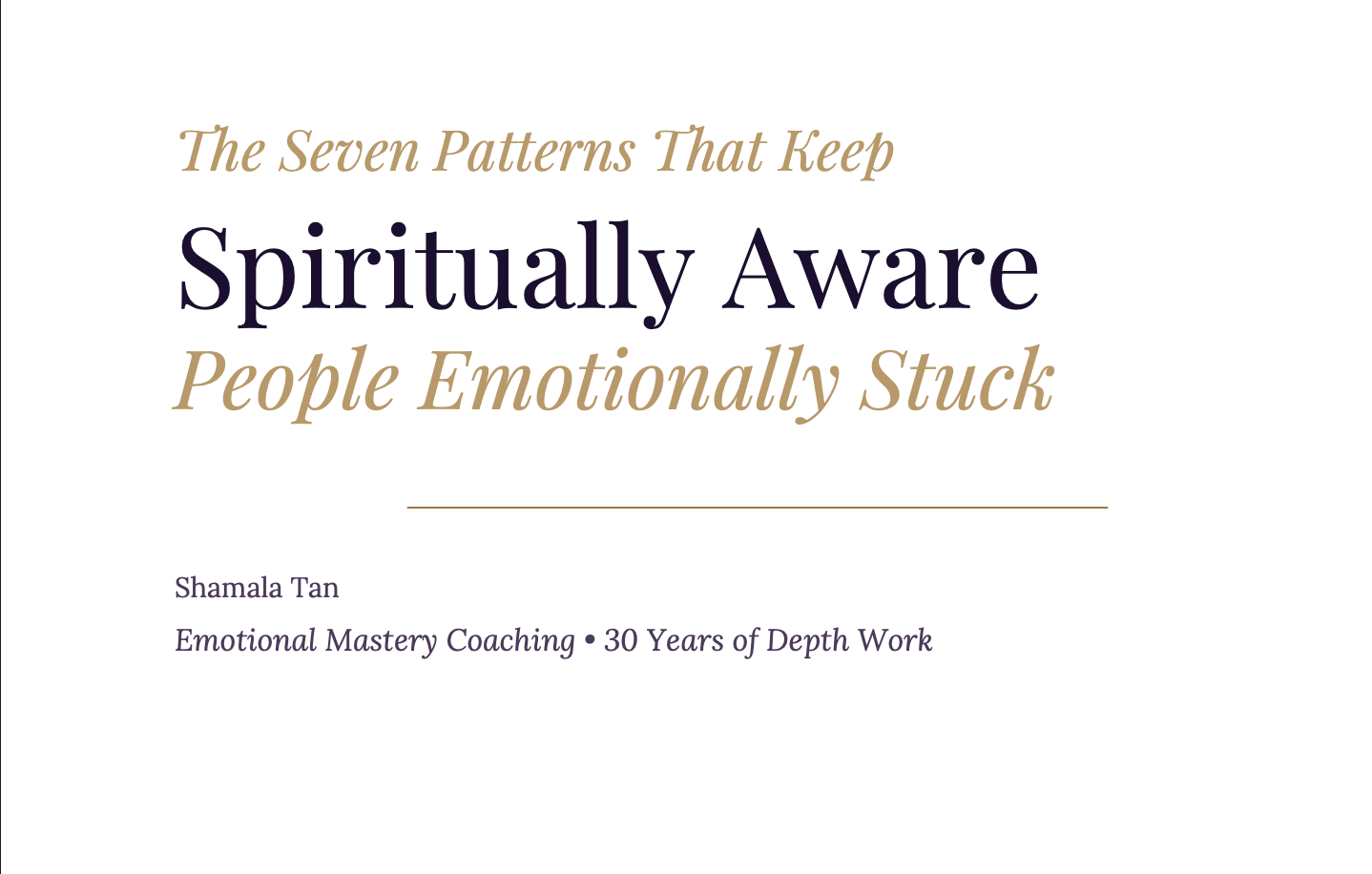 The Seven Patterns