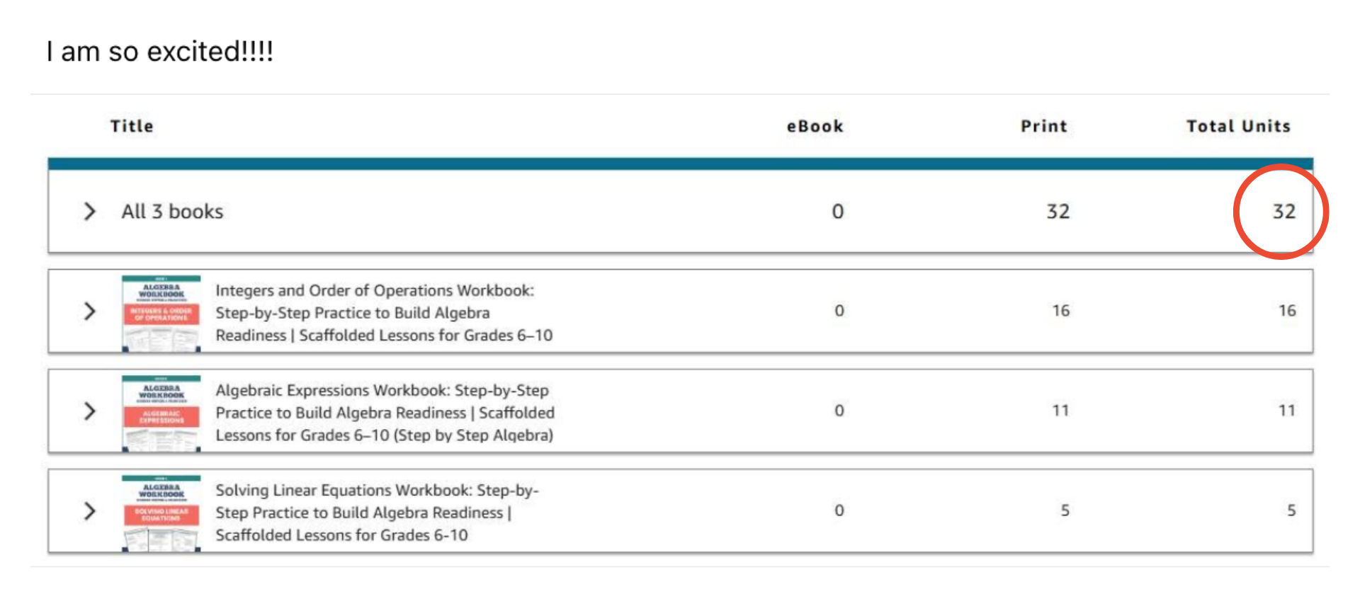 Student Amazon result
