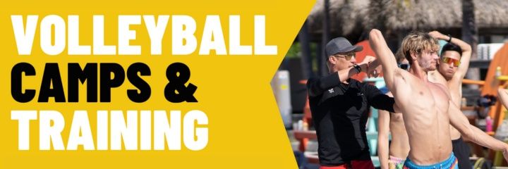 Volleyball coach instructing players in St Pete