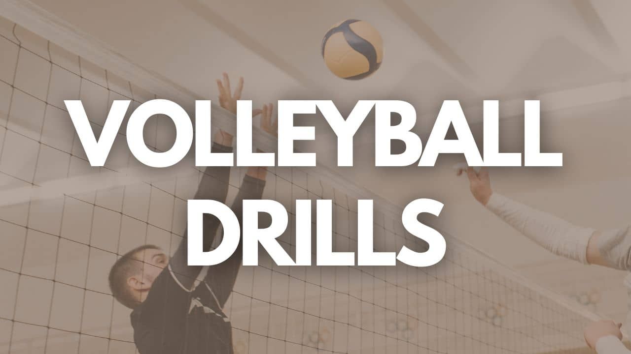 Showing two players at volleyball practice