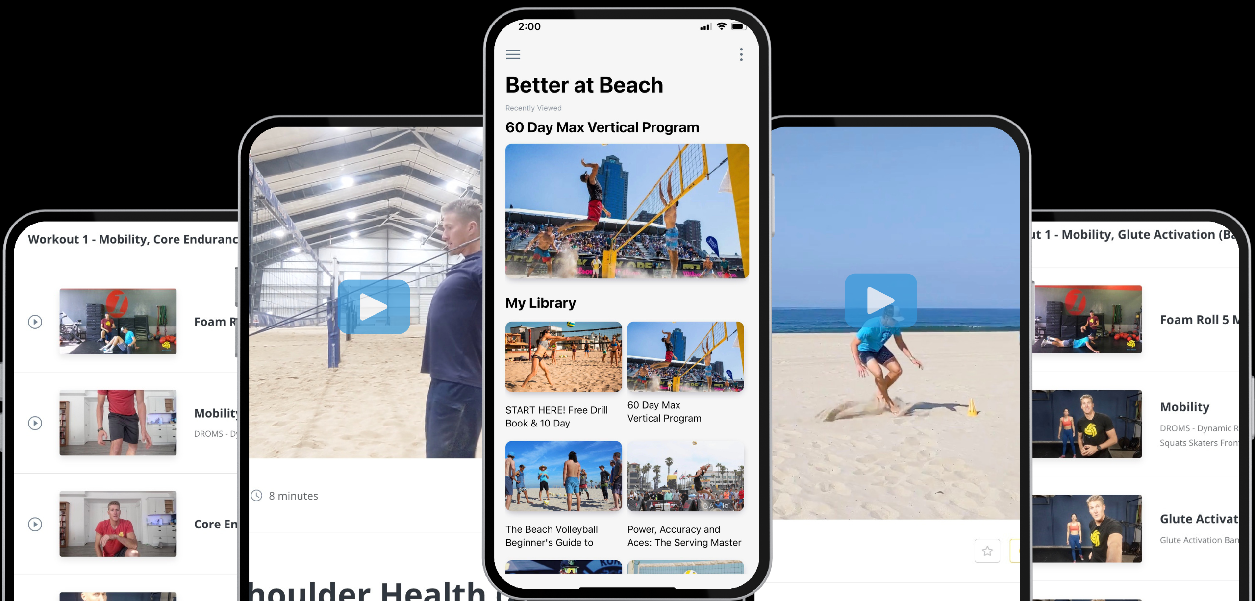 Better at Beach Online Volleyball Courses on mobile phone, desktop and laptop