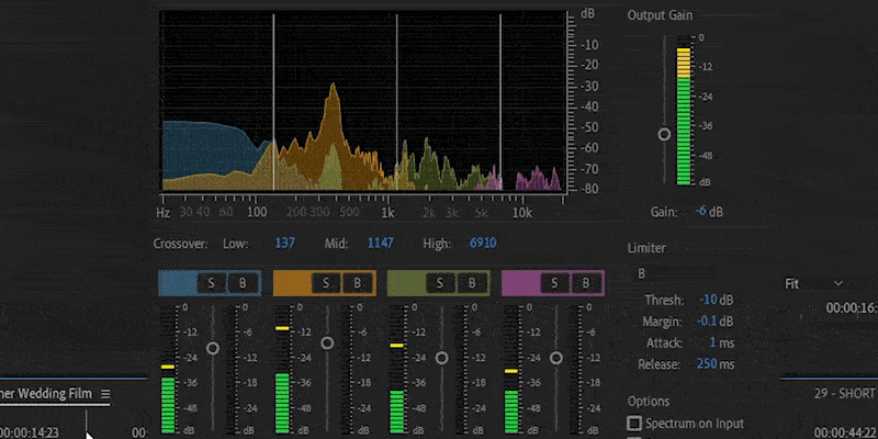 Mixing audio for a wedding film