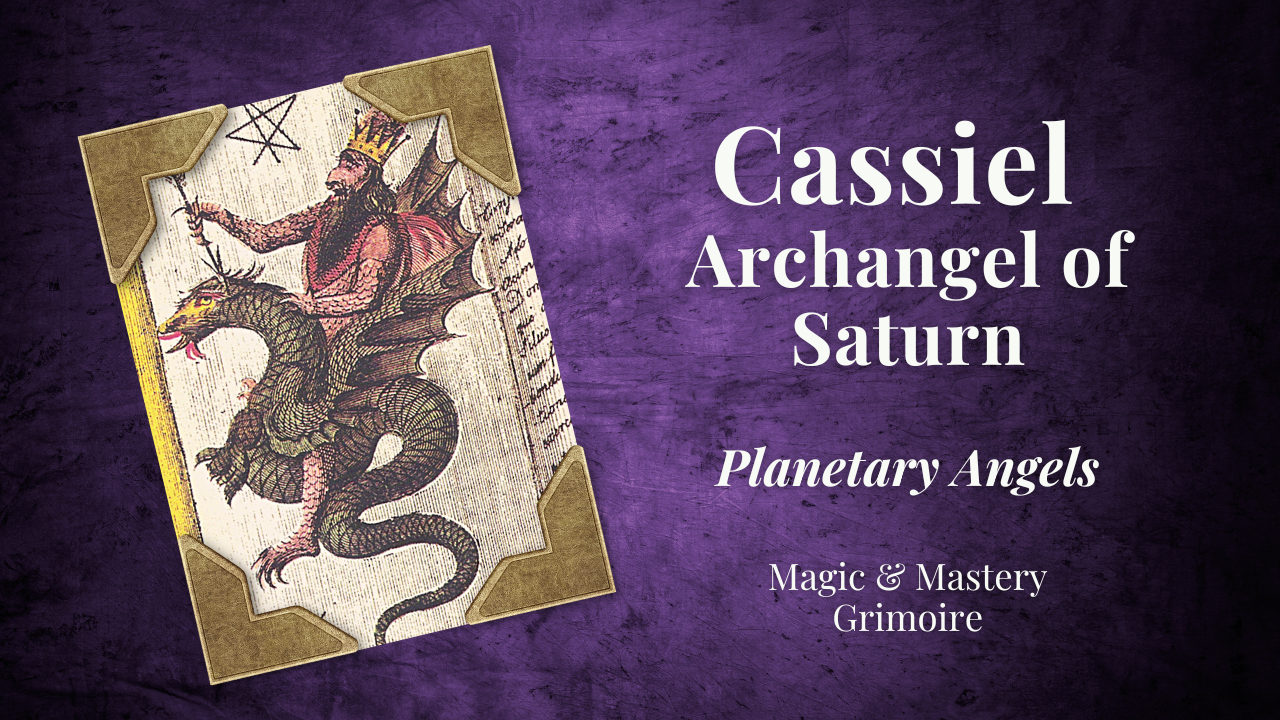 1:49 PMClaude responded: Medieval woodcut illustration of a crowned figure riding a dragon, titled "Cassiel, Archangel of Saturn" from the Planetary Angels series by Magic & Mastery Gr…Medieval woodcut illustration of a crowned figure riding a dragon, titled "Cassiel, Archangel of Saturn" from the Planetary Angels series by Magic & Mastery Grimoir