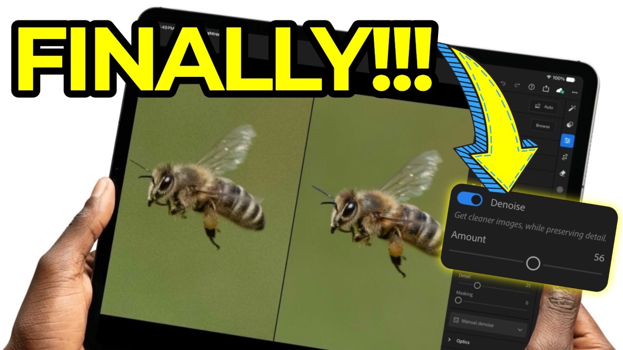 The NEW AI Denoise for Lightroom on iPad Just Made My Camera Bag A Lot Lighter