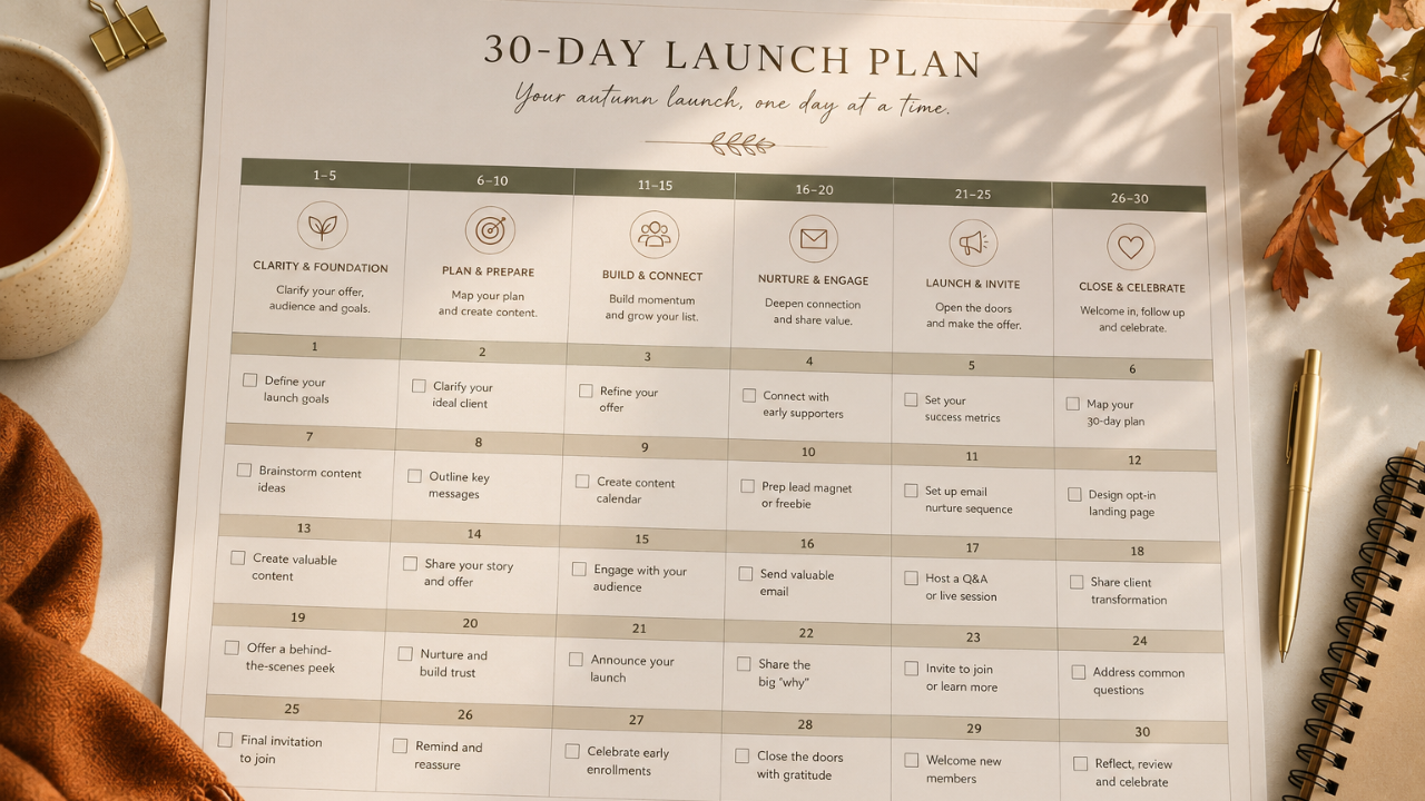 How to Plan an Autumn Launch in 30 Days 