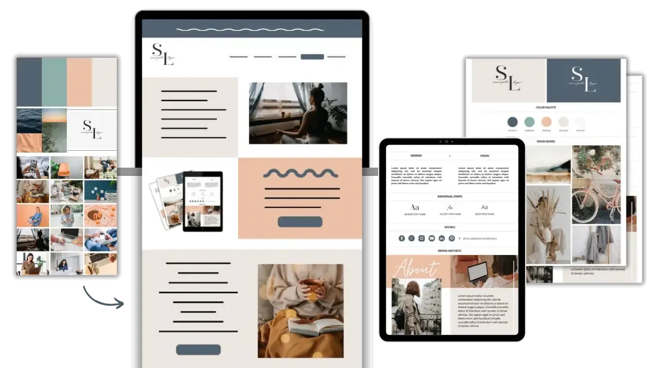 Website Mockup and Brand Guide image