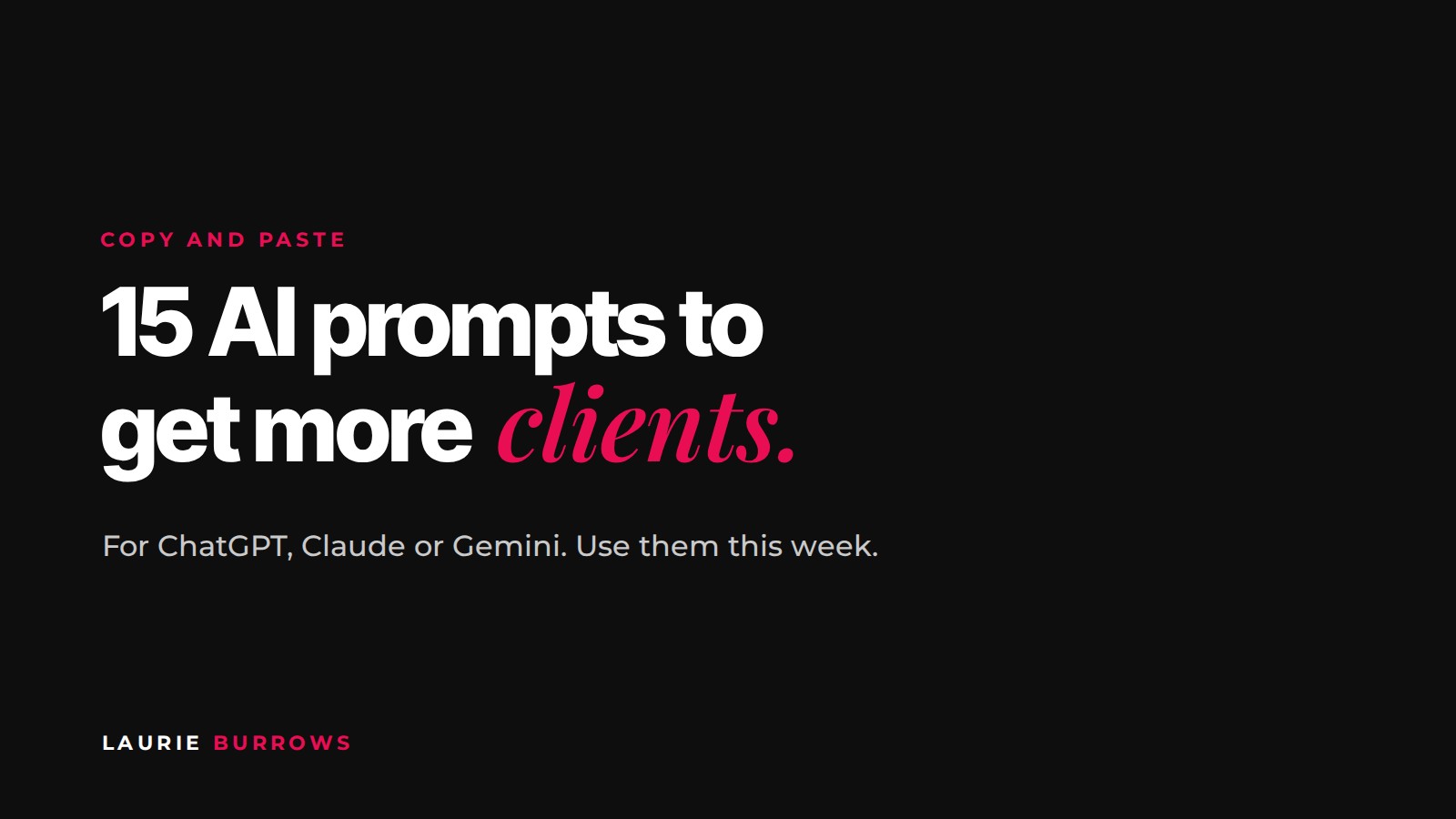 15 AI prompts to get more clients for coaches and service providers