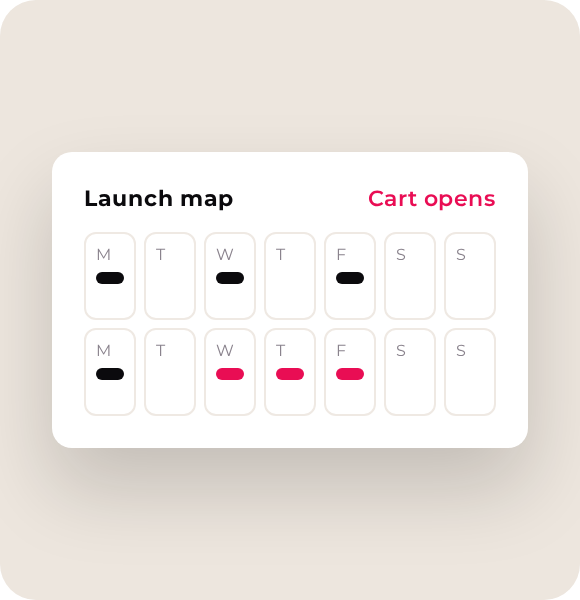 Your launch, day by day