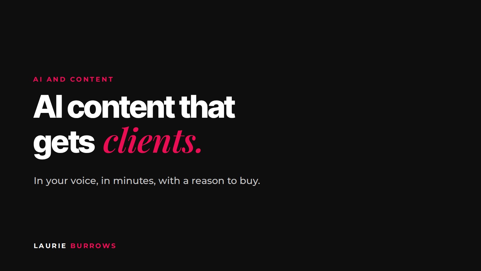 How to use AI to create content that gets clients