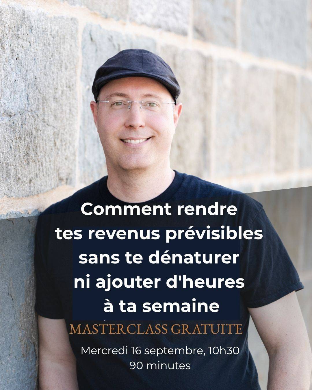 MASTERCLASS GRATUITE Tu travailles tout le temps, et tu gagnes encore trop peu? Découvre comment attirer les bonnes personnes et vendre tes services régulièrement, sans te dénaturer Gratuit · Accès immédiat
