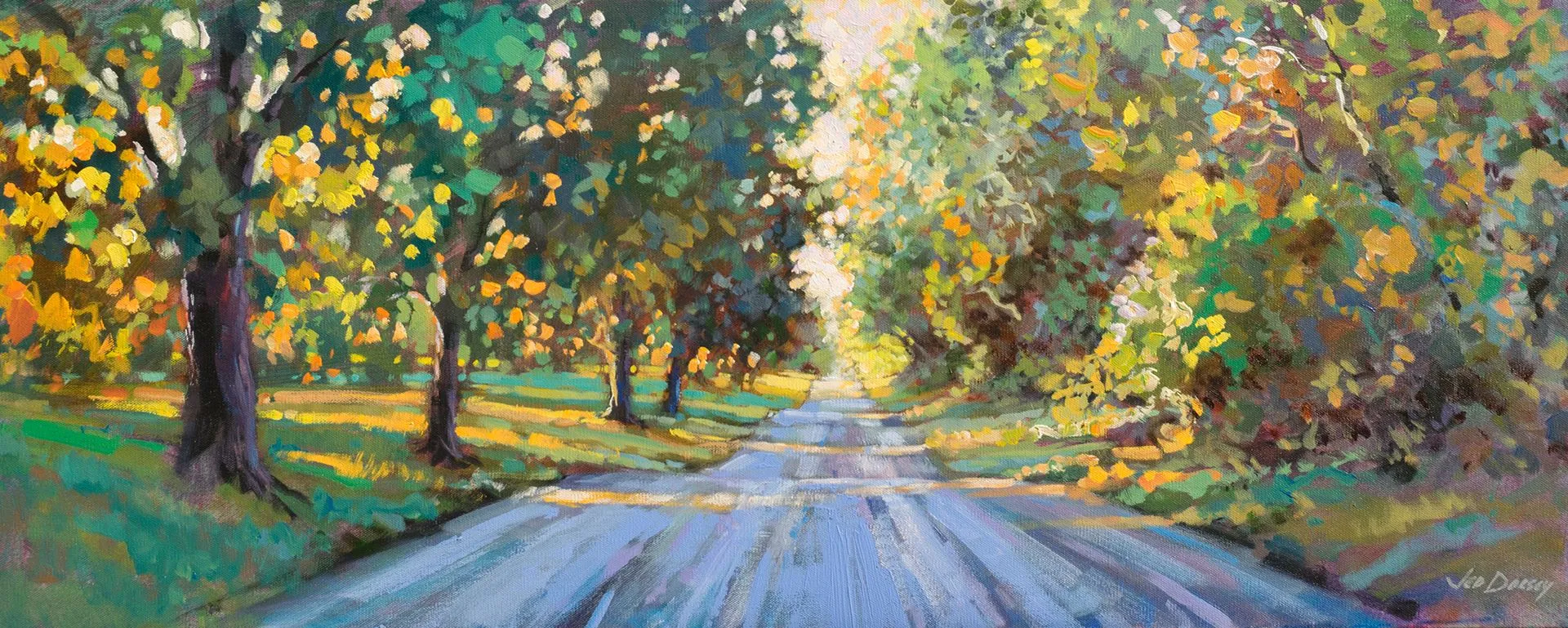 Take Me Home Country Road, an acrylic landscape painting by Jed Dorsey