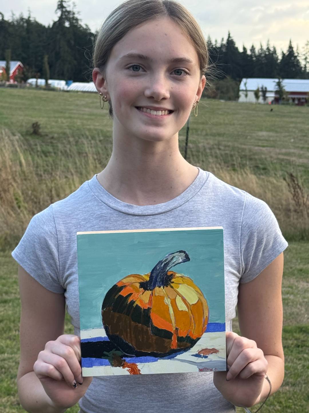 Willow with her Sunlit Rose painting