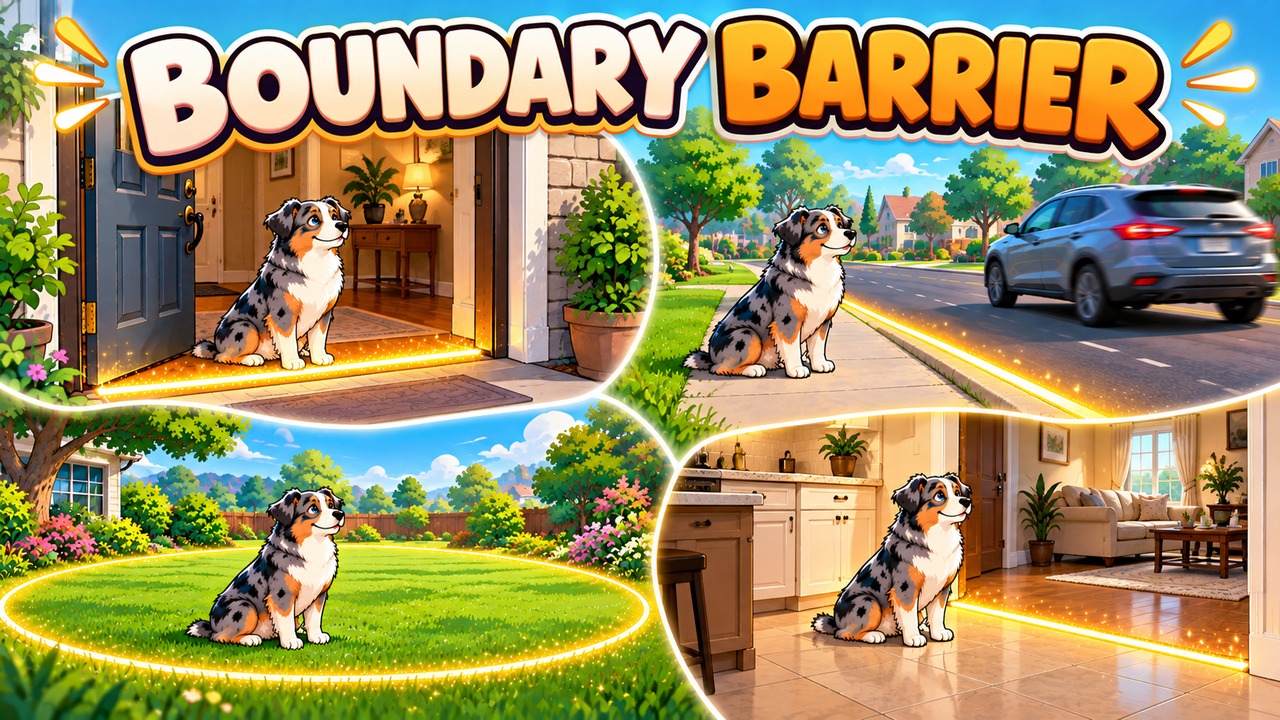 Boundary Barrier: door, street and yard boundaries