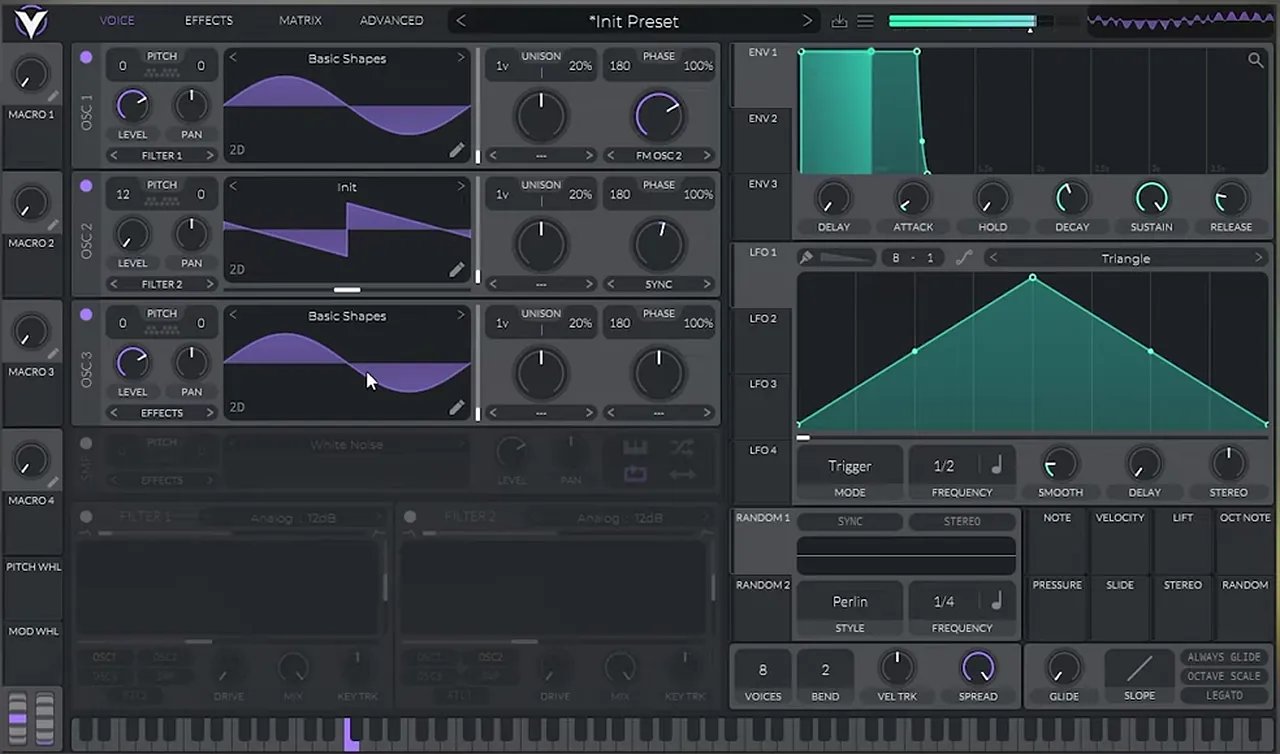 Vital oscillator 2 one octave up with sync mode, and oscillator 3 on Basic Shapes as a sub, for a neuro bass