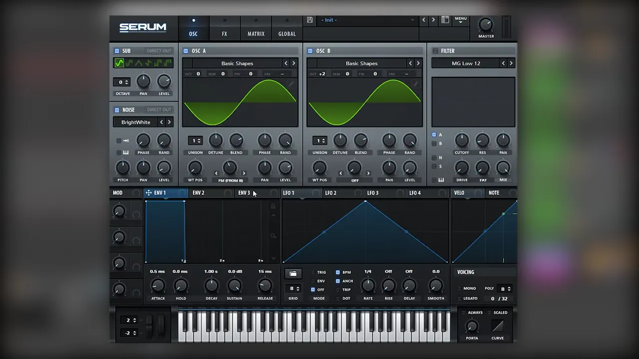 Techy roller bass in Serum tutorial