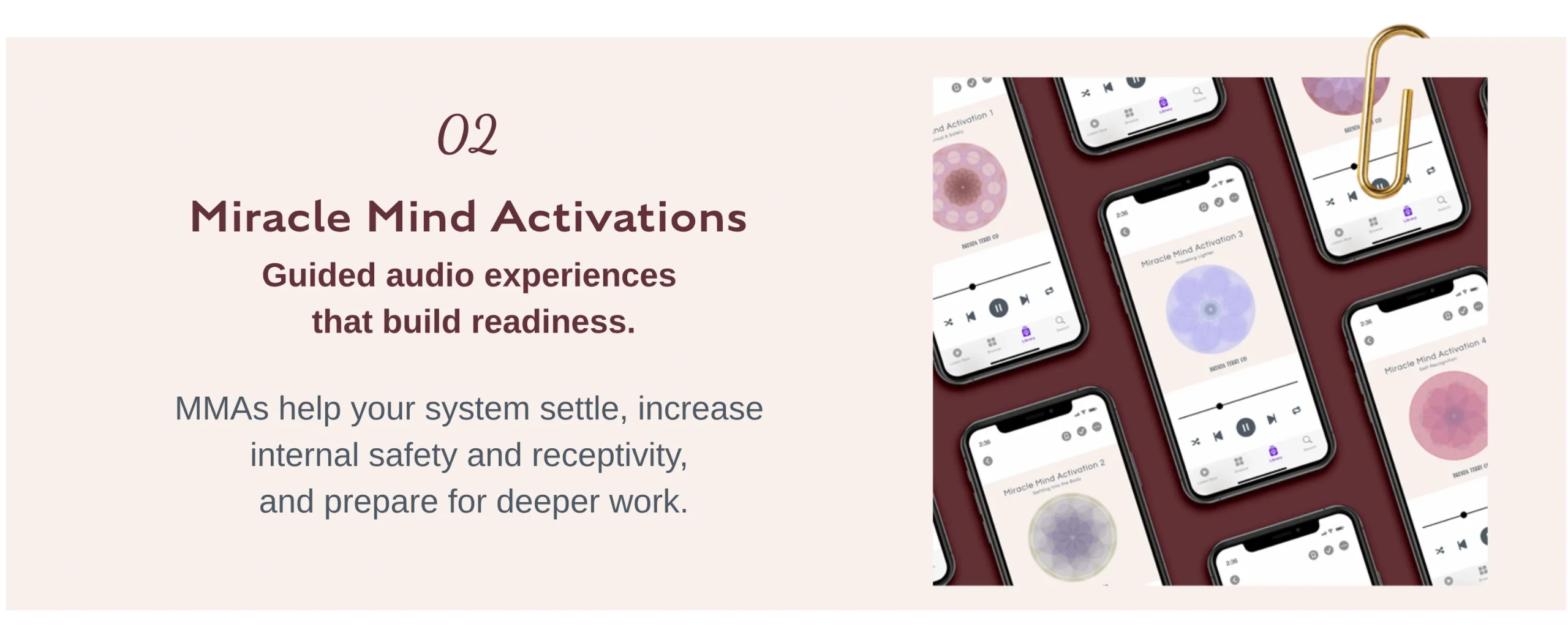 02 Miracle Mind Activations    Miracle Mind Activations audio experience inside Breakthroughs Made Simple™ designed to support nervous system regulation and create internal safety for deeper growth.