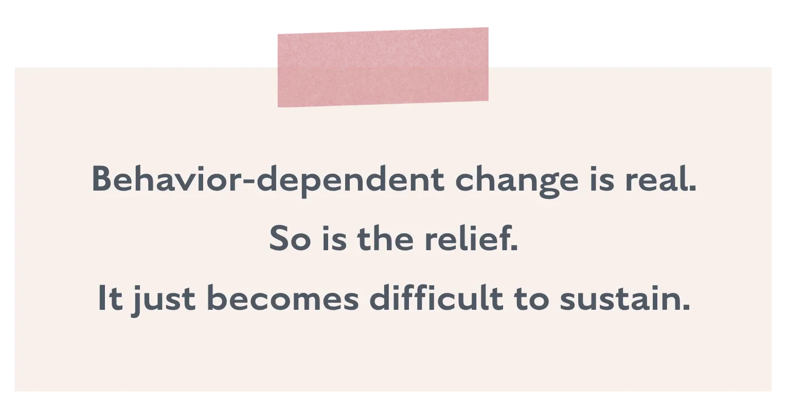Breakthroughs Made Simple™ outcome section describing results of capacity recalibration, including trusting decisions, focusing on what matters, turning effort into steady traction, and building sustainable momentum without burnout or overexertion.