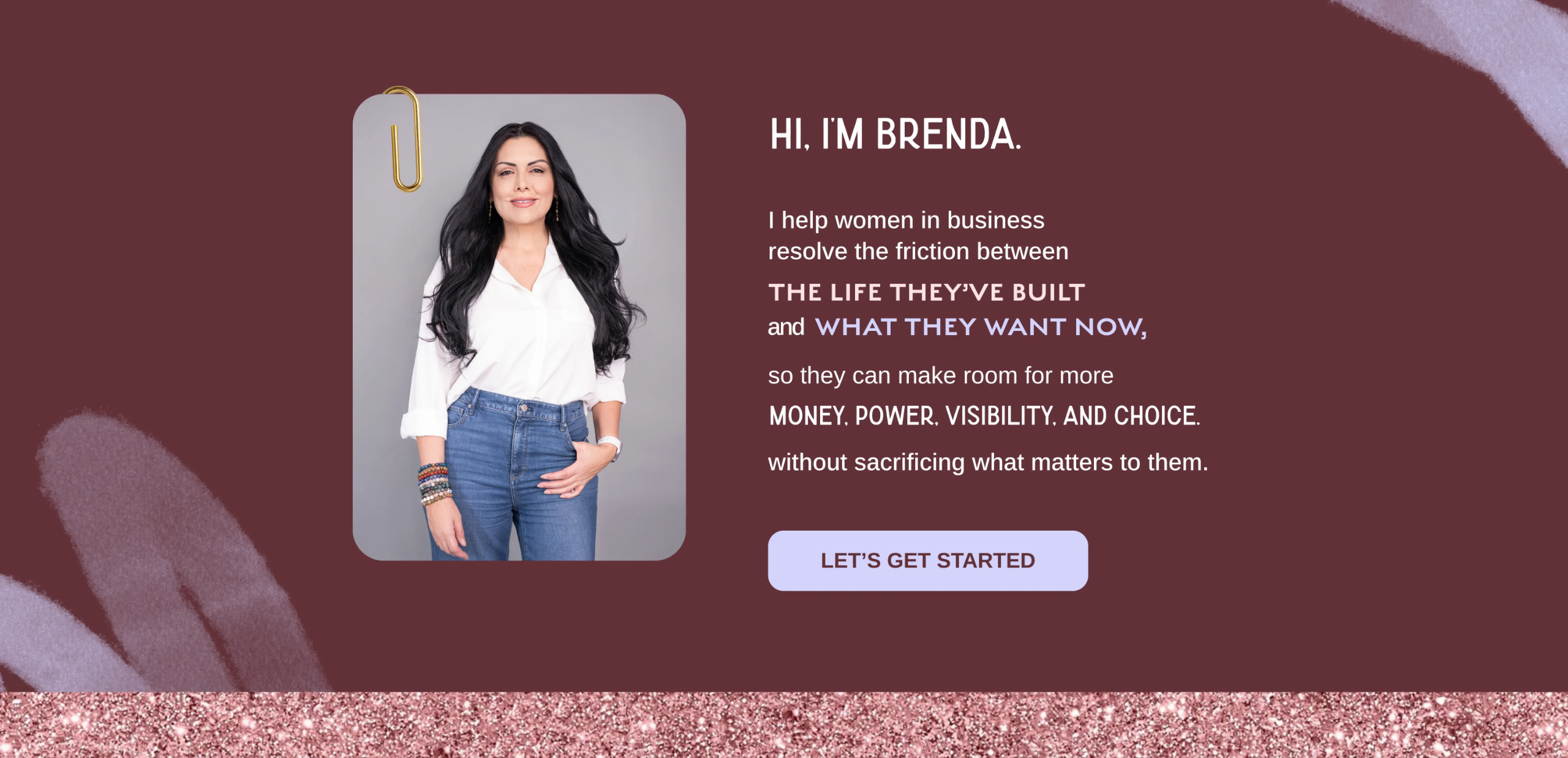 Homepage hero for Brenda Terry Co, designed for growth-driven women in business reaching the next level but still hitting the same ceiling, introducing the pattern behind increased friction as expansion grows.