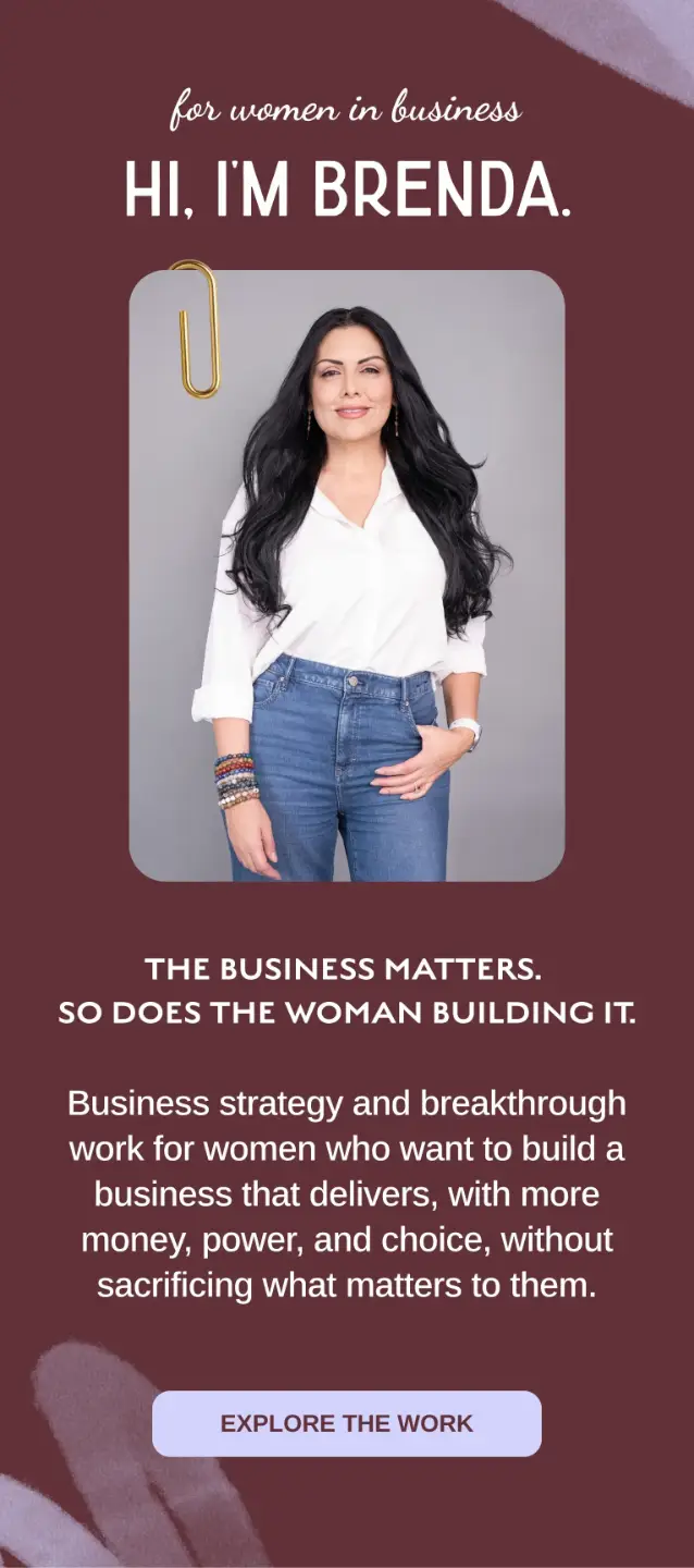 Mobile homepage hero for Brenda Terry Co, for growth-driven women in business navigating the next level of growth where momentum becomes harder and internal friction increases.