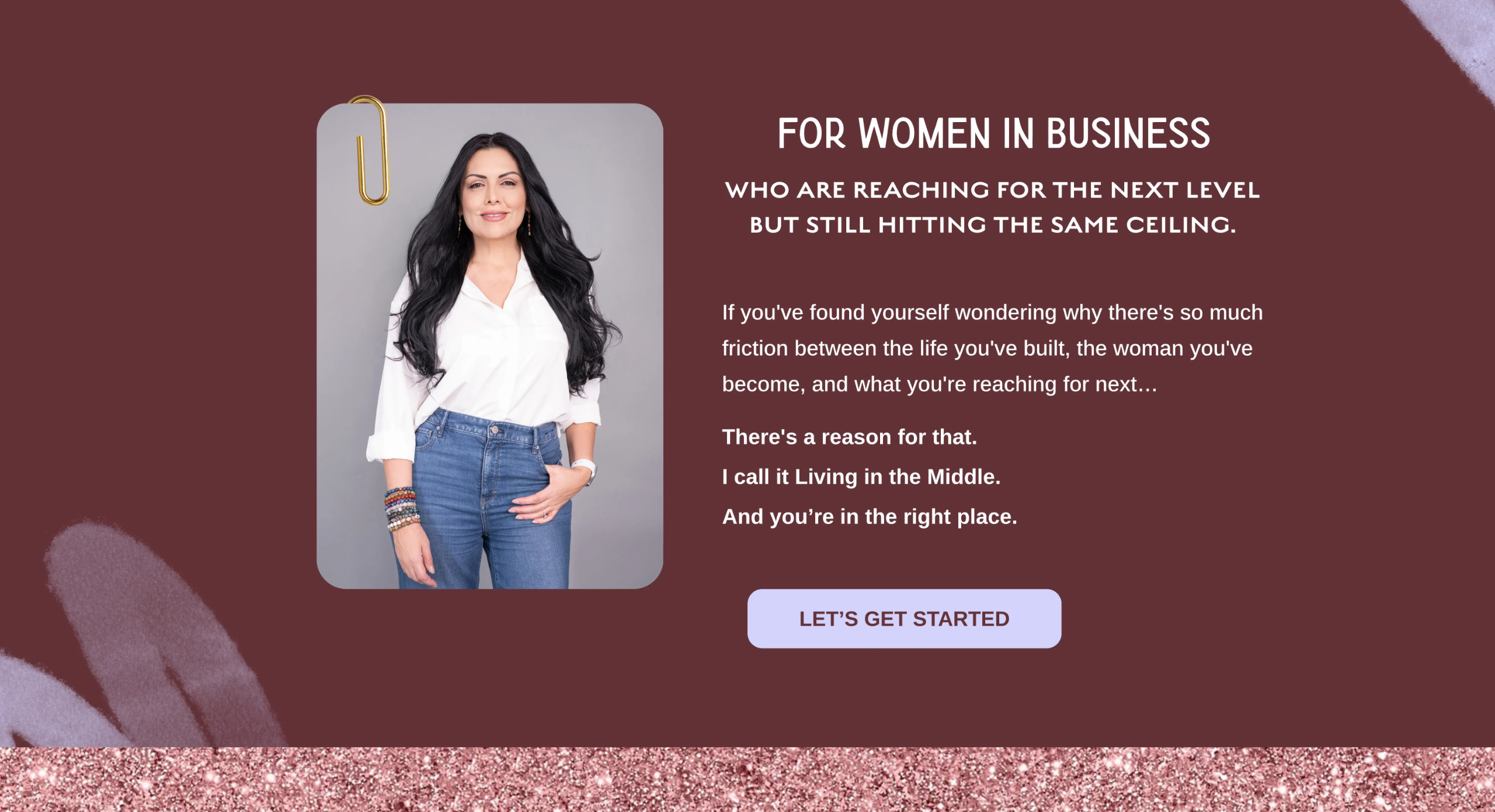 Homepage hero for Brenda Terry Co, designed for growth-driven women in business reaching the next level but still hitting the same ceiling, introducing the pattern behind increased friction as expansion grows.