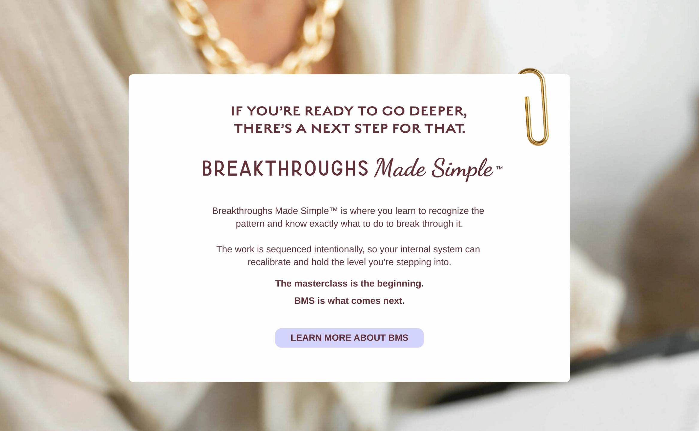 Brenda Terry Co. Breakthroughs Made Simple section for growth-driven women in business, introducing a structured program focused on internal capacity, sustainable growth, and breaking through expansion plateaus.