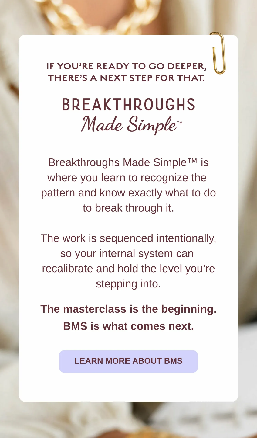 Mobile homepage section for Breakthroughs Made Simple by Brenda Terry Co., a program for growth-driven women in business to build internal capacity and sustain higher levels of growth.