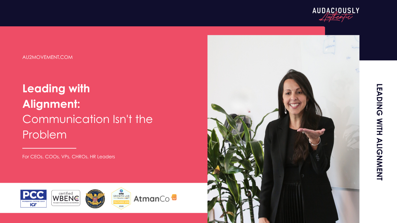 Picture of CEO Anadel Alberti giving speech and title of the Article