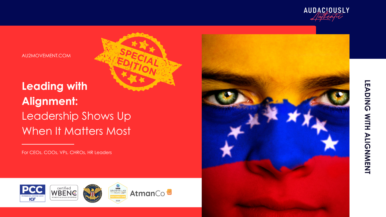 Persons face colored like Venezuelan Flag with article's name