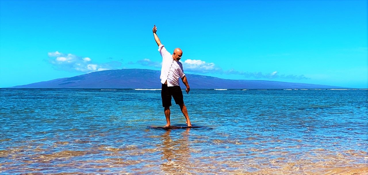 TJ Frank on the water in Maui