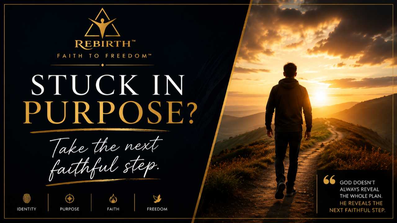 John Hanna Faith to Freedom blog image for Stuck in Purpose? Take the Next Faithful Step, showing a person moving forward as a symbol of faith, clarity, purpose, and aligned action.