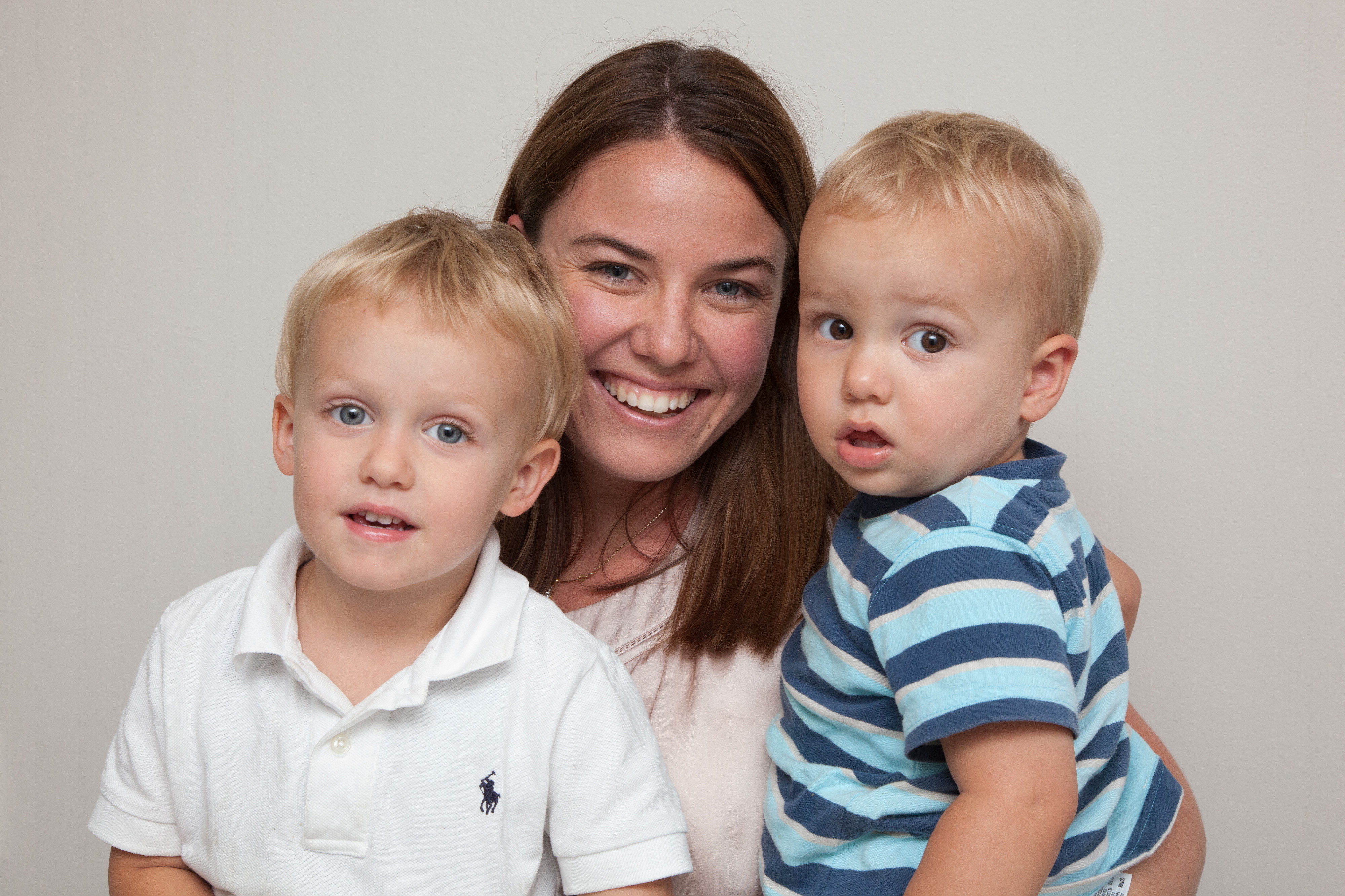 Tina with Kai and Cohen as boys