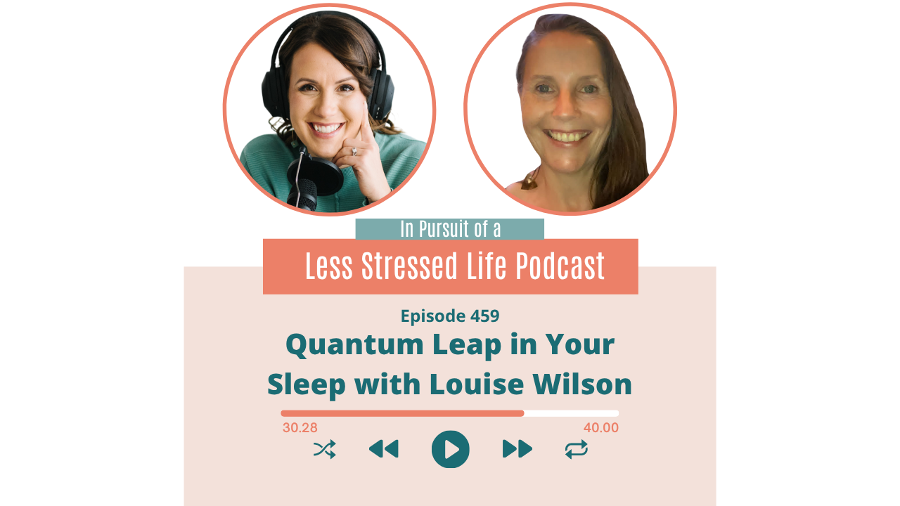 Podcast cover art featuring Christa Biegler and Louise Wilson: Episode 459 Quantum Leap in Your Sleep with Louise Wilson
